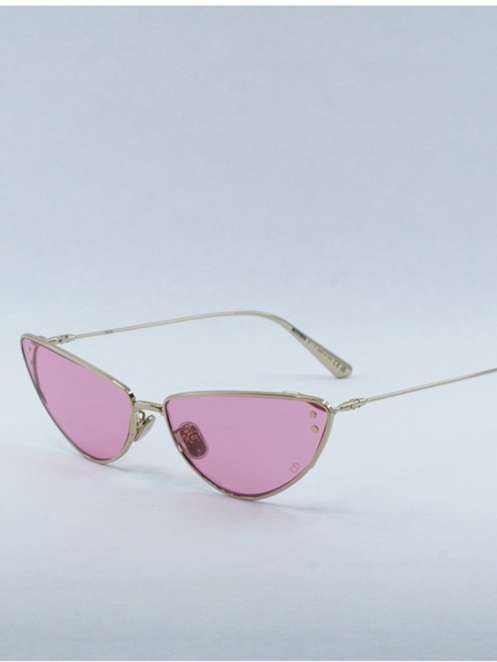 Dior MISSDIOR B1U B0N0 Sunglasses Gold Cat Eye Frame, Pink Lenses
